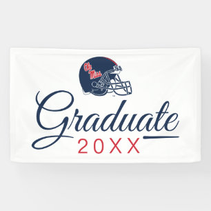 Banderoles Casque Ole Miss Football   bleu foncé