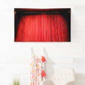 Banderoles Casque rouge rideau photo arrière (En situation)