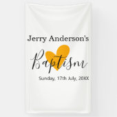 Banderoles Catholic baptism kids modern simple QR minimal (Vertical)