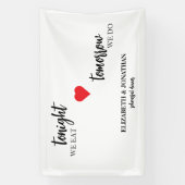 Banderoles Ce soir nous mangeons, demain nous faisons le dîne (Verticale)