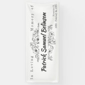 Banderoles Célébration commémorative de la vie | Dans la mémo (Vertical)