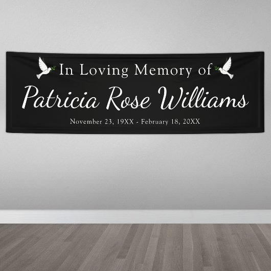 Banderoles Célébration commémorative de la vie | Dans la mémo