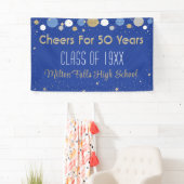 Banderoles Célébration de 50 ans Bandeau de la Réunion (En situation)