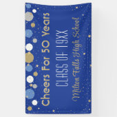 Banderoles Célébration de 50 ans Bandeau de la Réunion (Vertical)