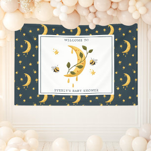 Banderoles Célébration de Bébé Lune Bourdon Céleste Miel