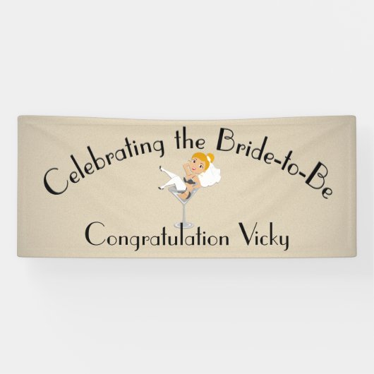 Banderoles Célébration de la mariée à la douche / Gingembre d (Horizontal)