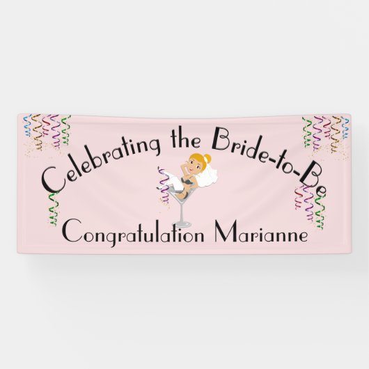 Banderoles Célébration de la mariée au gingembre pour être do (Horizontal)