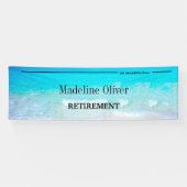 Banderoles Célébration de la retraite Blue Beach Boarding Pas (Horizontal)