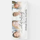 Banderoles Célébration de la vie Mémorial 4 Script photo (Vertical)