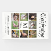 Banderoles Célébration De La Vie Photo Collage Funéraire Bien (Horizontal)