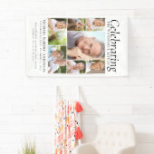 Banderoles Célébration de la vie Photo Collage Hommage (En situation)