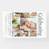 Banderoles Célébration de la vie Photo Collage Hommage (Horizontal)