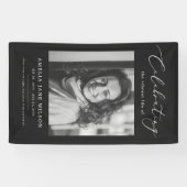 Banderoles Célébration De La Vie Photo Funeral Memorial Servi (Horizontal)