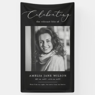 Banderoles Célébration De La Vie Photo Funeral Memorial Servi