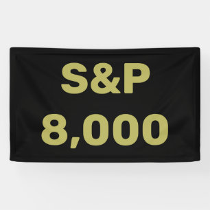 Banderoles Célébration de l'indice boursier S&P 8 000