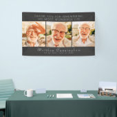 Banderoles Célébration de sa vie Moderne Simple Trois photos (Salon professionnel)