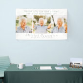 Banderoles Célébration de sa vie Moderne Simple Trois photos (Salon professionnel)