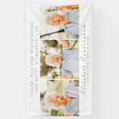 Banderoles Célébration de sa vie Moderne Simple Trois photos (Vertical)