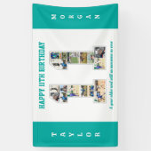 Banderoles Célébration du 11e anniversaire avec un numéro 11  (Vertical)