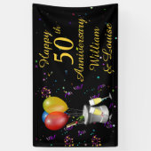 Banderoles Célébration du 50e anniversaire du Mariage (Vertical)