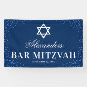 Banderoles Célébration du Blue Bar Mitzvah (Horizontal)