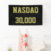 Banderoles Célébration du NASDAQ à 30000 du marché boursier (En situation)