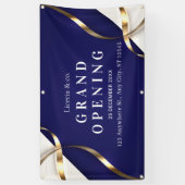 Banderoles Célébration élégante de l'ouverture en bleu et bla (Vertical)