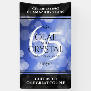 Banderoles Célébration élégante du 65e anniversaire de mariag