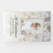 Banderoles Célébration florale de l'oeillet blanc de la vie f (Horizontal)