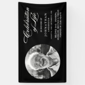 Banderoles Célébration moderne de la vie Élégant Script & Pho (Vertical)