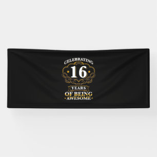 Banderoles Célébrer 16 Ans D'Être Étonnant