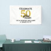 Banderoles Célébrer 50 ans d'or 50e anniversaire de Mariage (Salon professionnel)