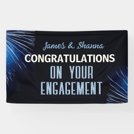 Banderoles Célébrez ! Fête de fiançailles personnalisée (Horizontal)