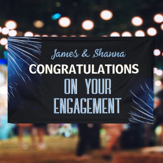Banderoles Célébrez ! Fête de fiançailles sur mesure 
