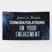 Banderoles Célébrez ! Fête d'engagement personnalisée  (Horizontal)