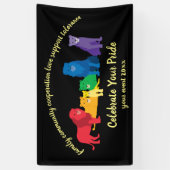 Banderoles Célébrez votre fierté Rainbow Lion Pride (Vertical)