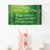 Banderoles Céltic Green Knots & Feuilles (En situation)