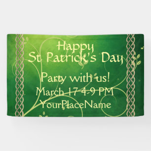 Banderoles Céltic Green Knots & Feuilles