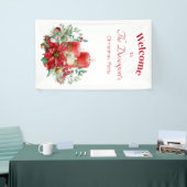 Banderoles Centerpiece de bougie avec Poinsettia Flower (Salon professionnel)