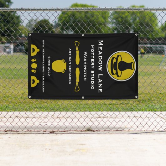 Banderoles Ceramic Studio Potter Business Promotion (En situation)