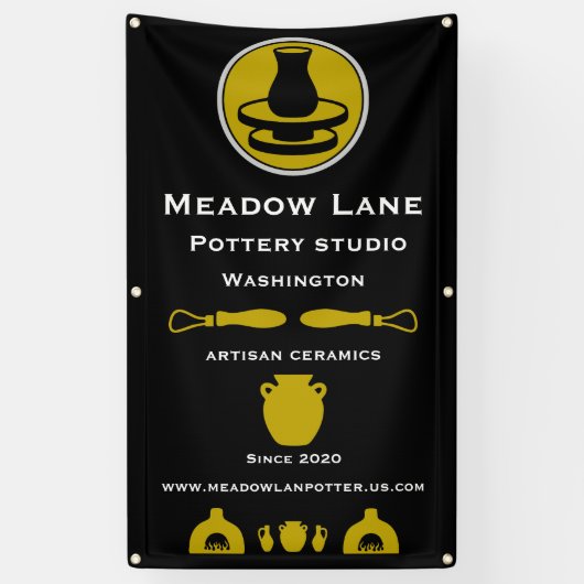 Banderoles Ceramic Studio Potter Business Promotion (Vertical)