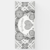 Banderoles Céramique gris dentelle (Vertical)