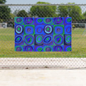 Banderoles Cercle Carré Kandinsky Farbstudie Blue Quadrate (En situation)