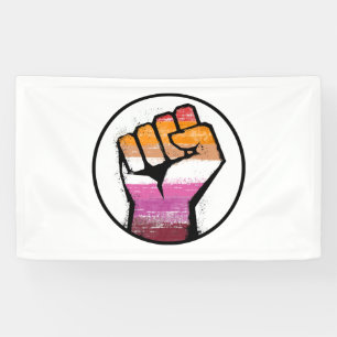 Banderoles Cercle du poing de fierté lesbienne