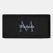 Banderoles Cercle minimal moderne nom initial monogramme mode (Horizontal)