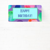 Banderoles Cercles aquarelle Anniversaire (Insitu)