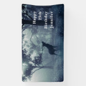 Banderoles Cerf avec Antlers dans une forêt ombragée Annivers (Verticale)