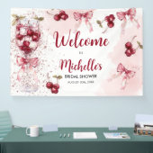 Banderoles Cerise sur le dessus du cocktail Bow Summer Bridal (Salon professionnel)