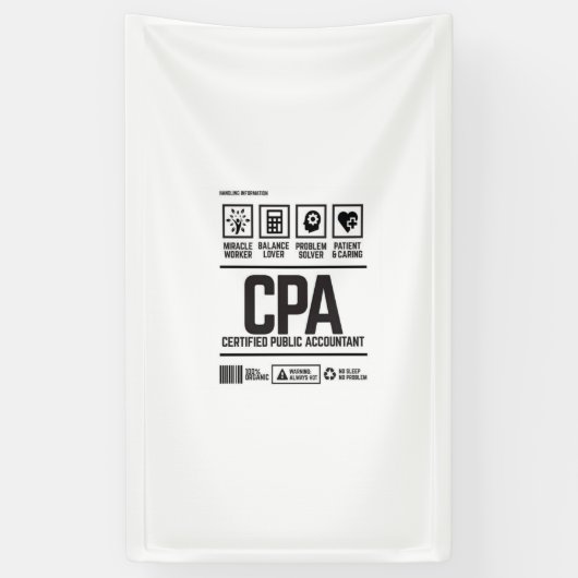 Banderoles certified public accountant-CPA (Vertical)