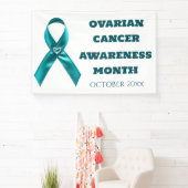 Banderoles Cervical cancer teal ribbon ovarian awareness (Insitu)